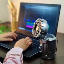 Portable Camping LED Light with Fan - Solar Rechargeable